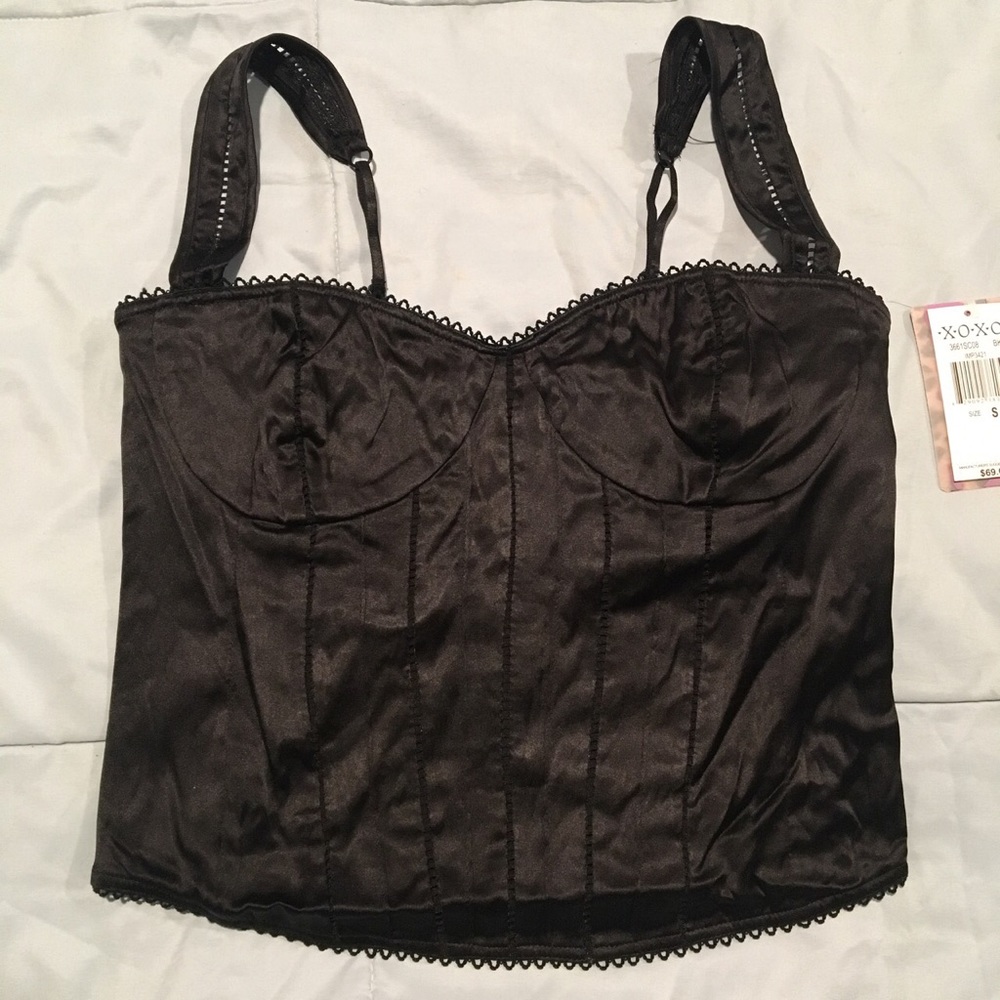 XOXO Black Corset Shirt size Small / Lingerie!
